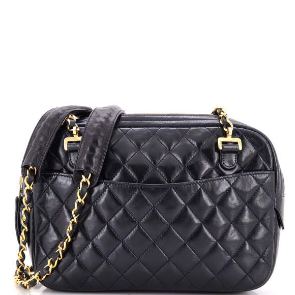 Chanel Medium Vintage Front Pocket Camera Bag Quilted Lambskin - Picture 1 of 8
